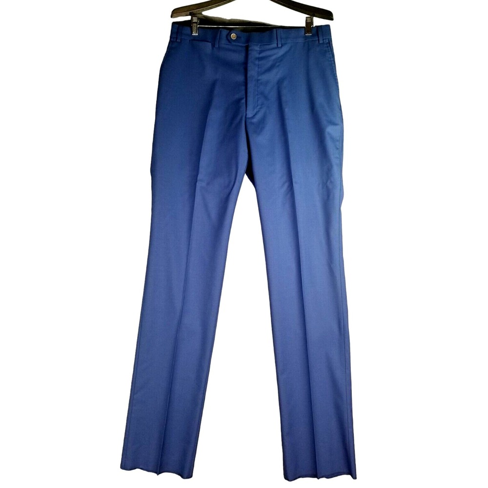 Hart Schaffner Marx New York Regular Fit Wool Pants Suit Men's SZ 36x36 Blue NWT